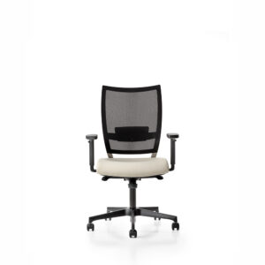 Sedie per ufficio basic struttura nera, in rete, con braccioli, sedile fisso UNI Italexpo Modello CONCEPT D005/Ne Italexpo