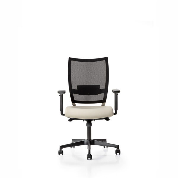 Office chair basic, black frame, mesh, with arms, UNI fixed seat Mod. CONCEPT D005/Ne by Italexpo