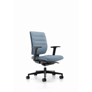 Office Chair HB black, synchro, trasla seat, with arms Mod. HAPPINESS D021/Ne by Italexpo