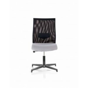 Office chair low back, black frame, mesh, without arms, fixed base Mod. IRON NET D019/Ne/B4R by Italexpo