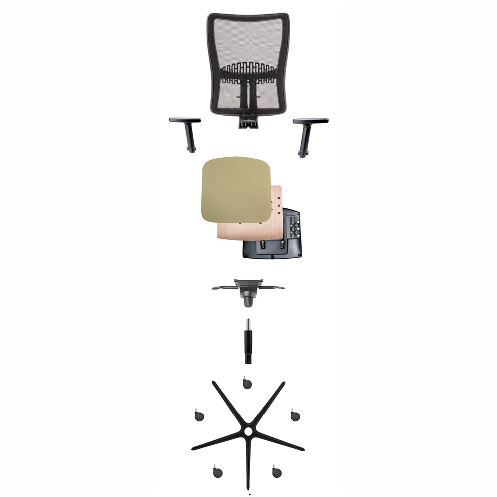 Office Chair Kit Model T-ONE D014/Ne components Italexpo